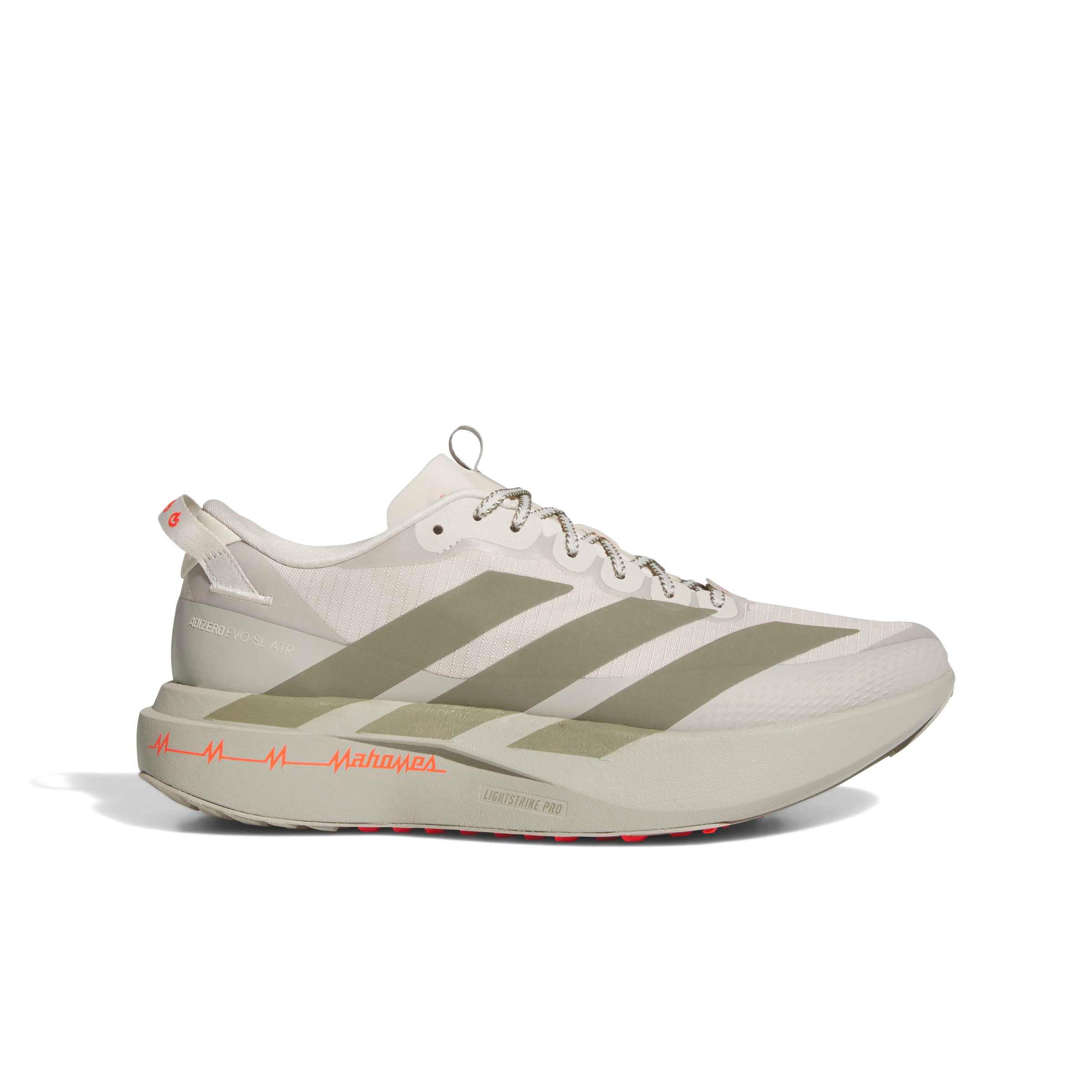 adidas Adizero Evo SL ATR Patrick Mahomes PE "Alumina/Clay/Solar Red" Men's Running Shoe - ALUMINA/CLAY/RED